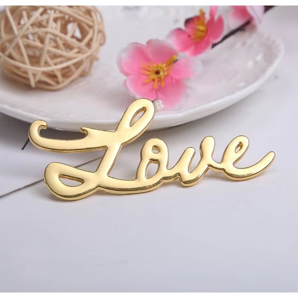 Gold Love Script Bottle Opener Set of 3 Wedding Party Favors Bar Decor Craft